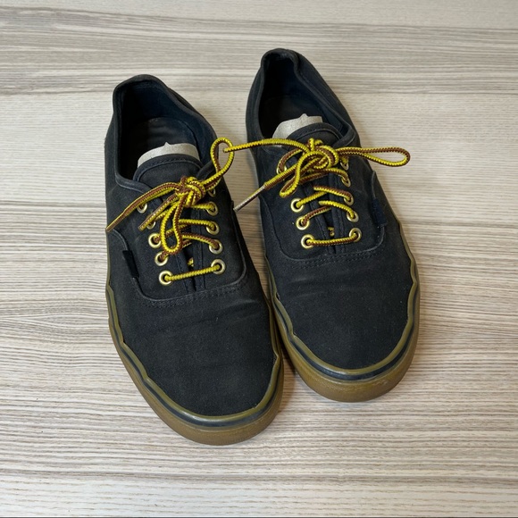 Vans Black Yellow Shoelace Sneakers